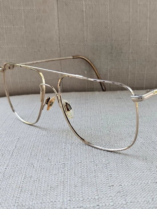 Accessories - Vintage Marchon Autoflex Men Eyeglasses Frame Gold Electro Plated Eyewear Japan